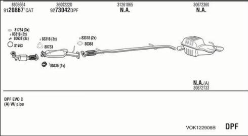 Walker VOK122906B - Échappement droxauto.com