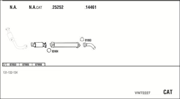 Walker VW72227 - Échappement droxauto.com