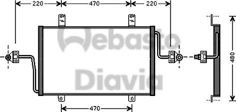 Webasto 82D0225535A - Condensateur, climatisation droxauto.com