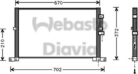 Webasto 82D0225524A - Condensateur, climatisation droxauto.com