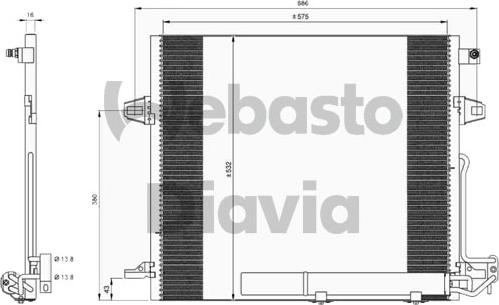 Webasto 82D0225687A - Condensateur, climatisation droxauto.com