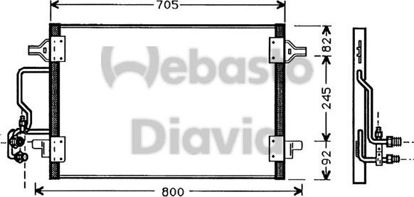 Webasto 82D0225145A - Condensateur, climatisation droxauto.com