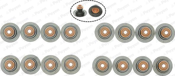 Wilmink Group WG2171417 - Jeu de joints d'étanchéité, tige de soupape droxauto.com