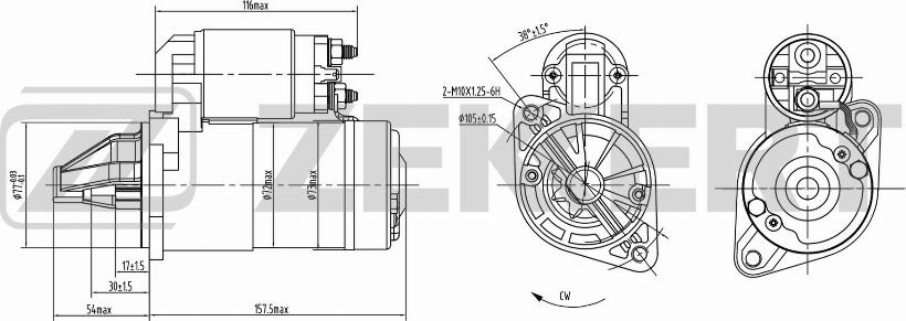 Zekkert AN-1012 - Démarreur droxauto.com