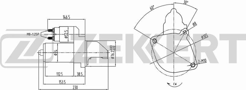 Zekkert AN-1029 - Démarreur droxauto.com