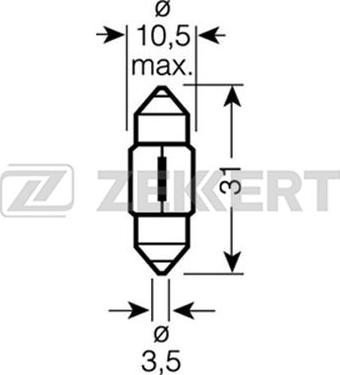 Zekkert LP-1106 - Ampoule, éclairage intérieur droxauto.com