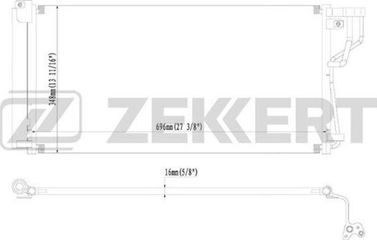 Zekkert MK-3098 - Condensateur, climatisation droxauto.com