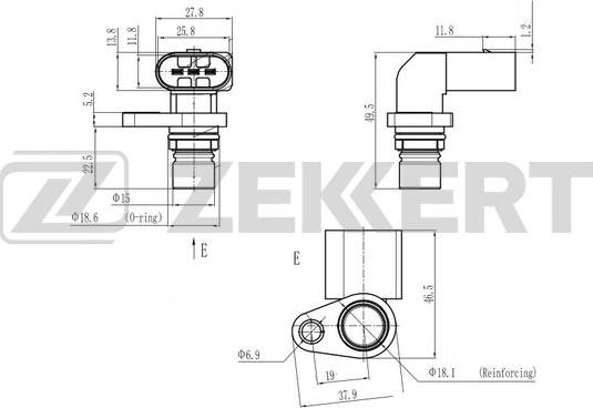 Zekkert SE-4093 - Capteur d'angle, vilebrequin droxauto.com