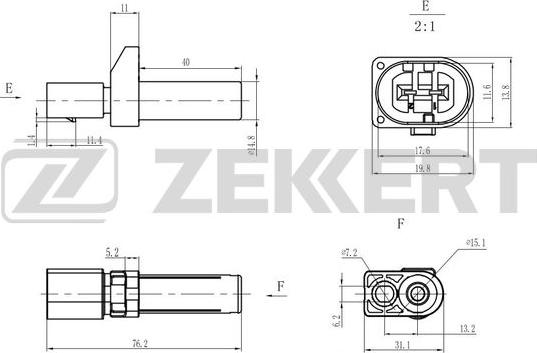 Zekkert SE-4040 - Capteur d'angle, vilebrequin droxauto.com