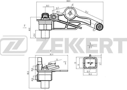 Zekkert SE-4054 - Capteur d'angle, vilebrequin droxauto.com