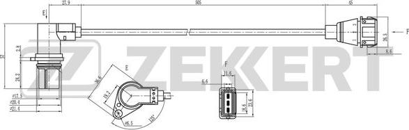 Zekkert SE-4056 - Capteur d'angle, vilebrequin droxauto.com