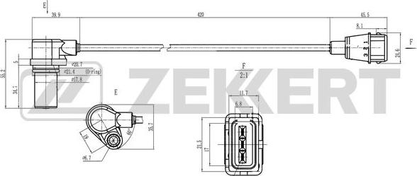 Zekkert SE-4069 - Capteur d'angle, vilebrequin droxauto.com