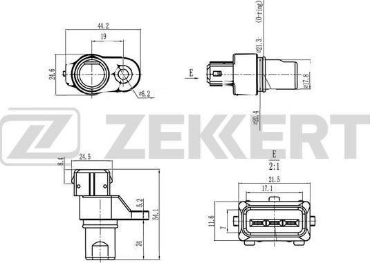 Zekkert SE-4065 - Capteur d'angle, vilebrequin droxauto.com