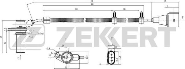 Zekkert SE-4067 - Capteur d'angle, vilebrequin droxauto.com