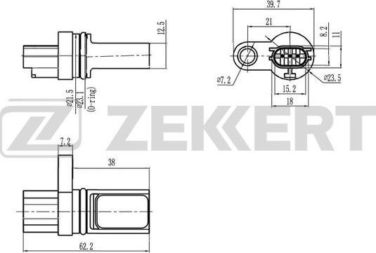 Zekkert SE-4038 - Capteur d'angle, vilebrequin droxauto.com
