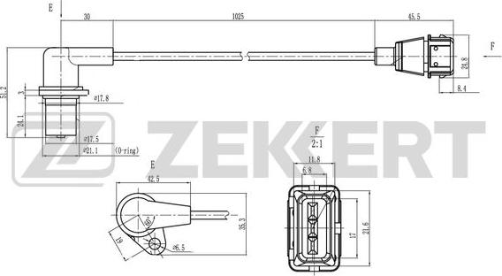 Zekkert SE-4071 - Capteur d'angle, vilebrequin droxauto.com