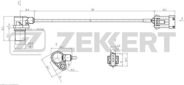 Zekkert SE-4116 - Capteur d'angle, vilebrequin droxauto.com