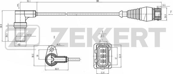 Zekkert SE-4124 - Capteur d'angle, vilebrequin droxauto.com