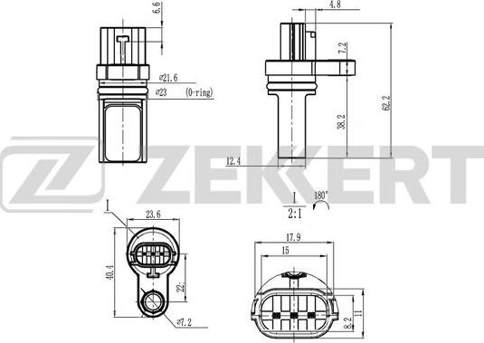 Zekkert SE-4123 - Capteur d'angle, vilebrequin droxauto.com
