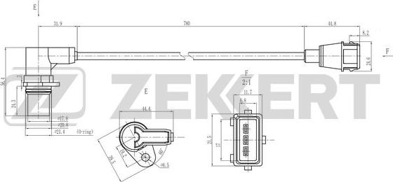 Zekkert SE-4127 - Capteur d'angle, vilebrequin droxauto.com