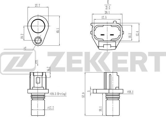 Zekkert SE-5040 - Capteur, position d'arbre à cames droxauto.com