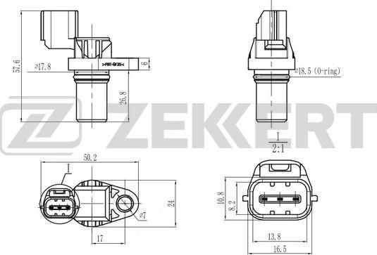 Zekkert SE-5043 - Capteur, position d'arbre à cames droxauto.com