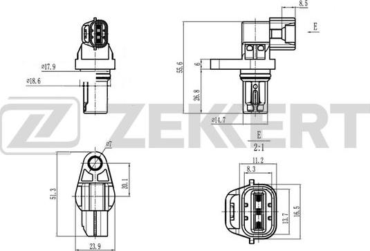 Zekkert SE-5047 - Capteur, position d'arbre à cames droxauto.com