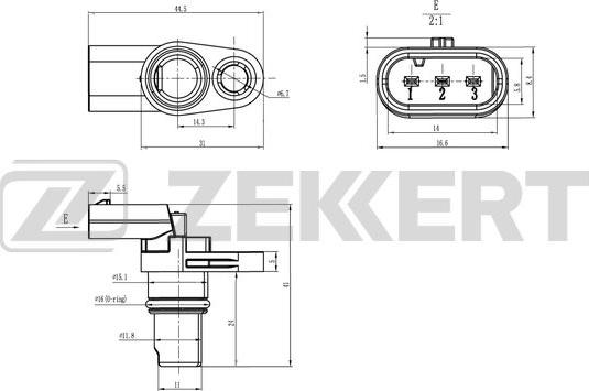 Zekkert SE-5050 - Capteur, position d'arbre à cames droxauto.com