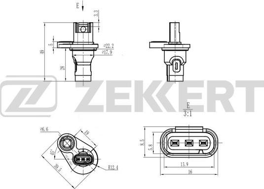 Zekkert SE-5051 - Capteur, position d'arbre à cames droxauto.com