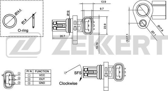 Zekkert SE-5006 - Capteur, position d'arbre à cames droxauto.com