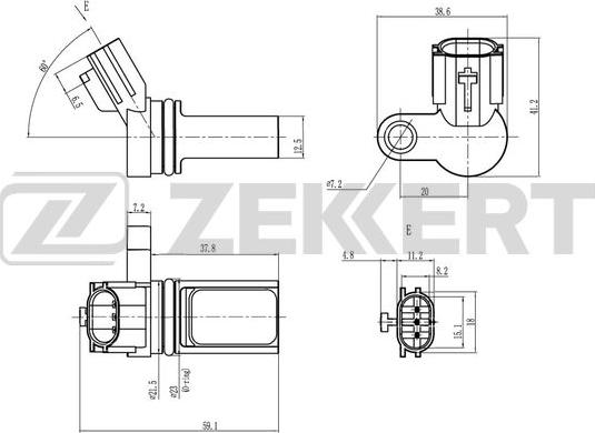 Zekkert SE-5016 - Capteur, position d'arbre à cames droxauto.com