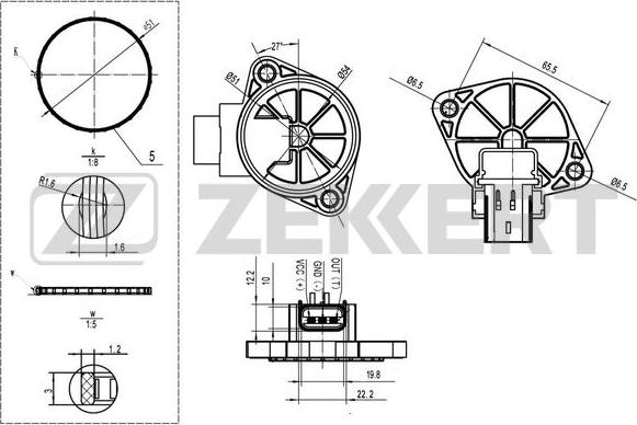 Zekkert SE-5010 - Capteur, position d'arbre à cames droxauto.com
