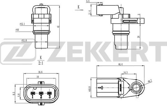 Zekkert SE-5017 - Capteur, position d'arbre à cames droxauto.com