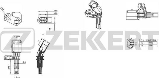 Zekkert SE-6007 - Capteur, vitesse de roue droxauto.com