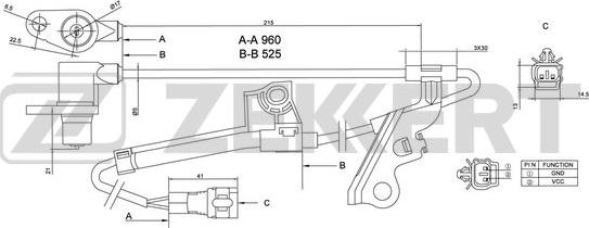 Zekkert SE-6108 - Capteur, vitesse de roue droxauto.com