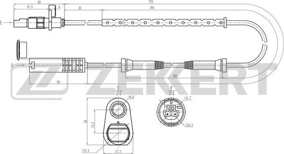 Zekkert SE-6187 - Capteur, vitesse de roue droxauto.com