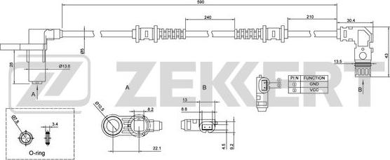 Zekkert SE-6130 - Capteur, vitesse de roue droxauto.com