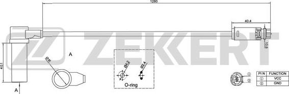 Zekkert SE-6127 - Capteur, vitesse de roue droxauto.com