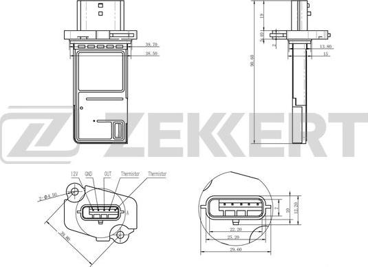 Zekkert SE-1005 - Débitmètre de masse d'air droxauto.com