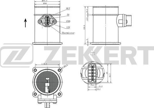 Zekkert SE-1088 - Capteur, pression du tuyau d'admission droxauto.com
