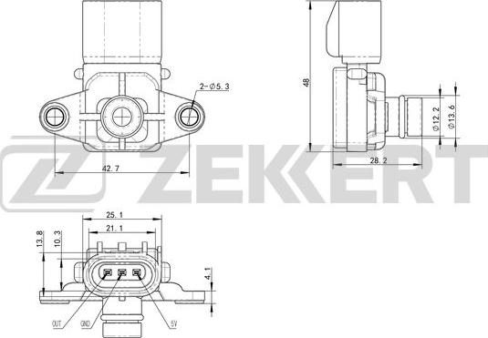Zekkert SE-2007 - Débitmètre de masse d'air droxauto.com