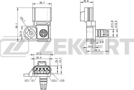 Zekkert SE-2010 - Débitmètre de masse d'air droxauto.com