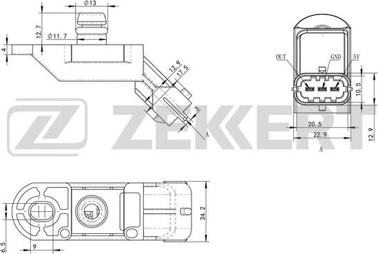 Zekkert SE-2012 - Débitmètre de masse d'air droxauto.com