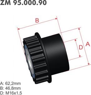 ZM ZM 95.000.90 - Poulie, alternateur droxauto.com