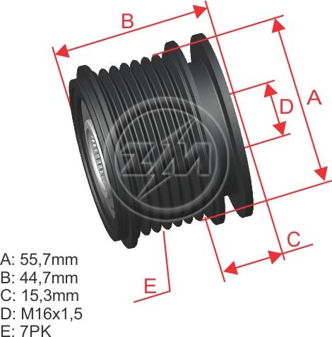 ZM ZM 96.000.05 - Poulie, alternateur droxauto.com