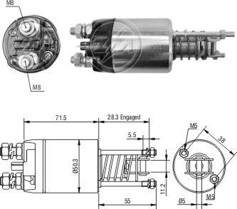 ZM ZM4651 - Contacteur, démarreur droxauto.com