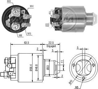 ZM ZM 471 - Contacteur, démarreur droxauto.com