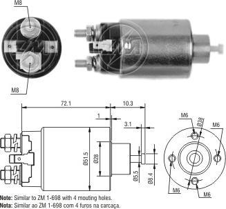 ZM ZM-5698 - Contacteur, démarreur droxauto.com