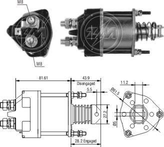 ZM ZM 650 - Contacteur, démarreur droxauto.com