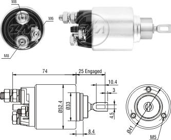 ZM ZM1381 - Contacteur, démarreur droxauto.com